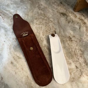 Authentic Gucci Vintage Shoe Horn 80s Used Condition W Suede Small Case